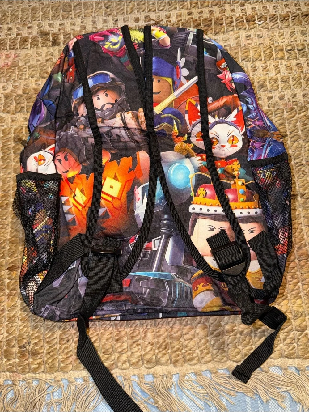 Polyester 16” NWOT  Roblox Action Characters All-Over Print Backpack